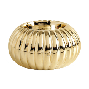 ribbed-golden-ceramic-candle-holder-medium-size-angelapinheiro